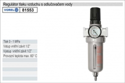 Regulátor tlaku vzduchu 1/2" , 0-1MPa, s odlučovačem 