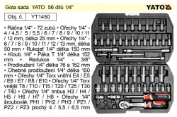 Gola sada YATO 56 dílů 1/4"  YT1450 