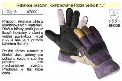 Pracovní rukavice kombinované Robin vel. 10" 