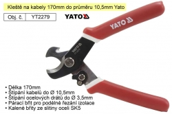 Kleště na kabely 170mm do průměru 10,5mm Yato YT2279 
