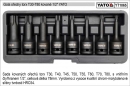 Gola ořechy torx T30-T80 kované 1/2" , sada 8 kusů YATO YT1065