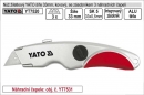 Nůž žiletkový  YATO kovový se zásobníkem   3 kusů čepelí  YT7520 