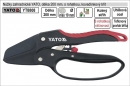 Nůžky zahradnické YATO 200mm s rohatkou kovadlinkový břit  YT8808 