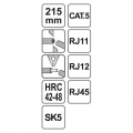 Kleště konektorové telefonní/datové RJ45,RJ11,RJ12 YATO YT-22422 